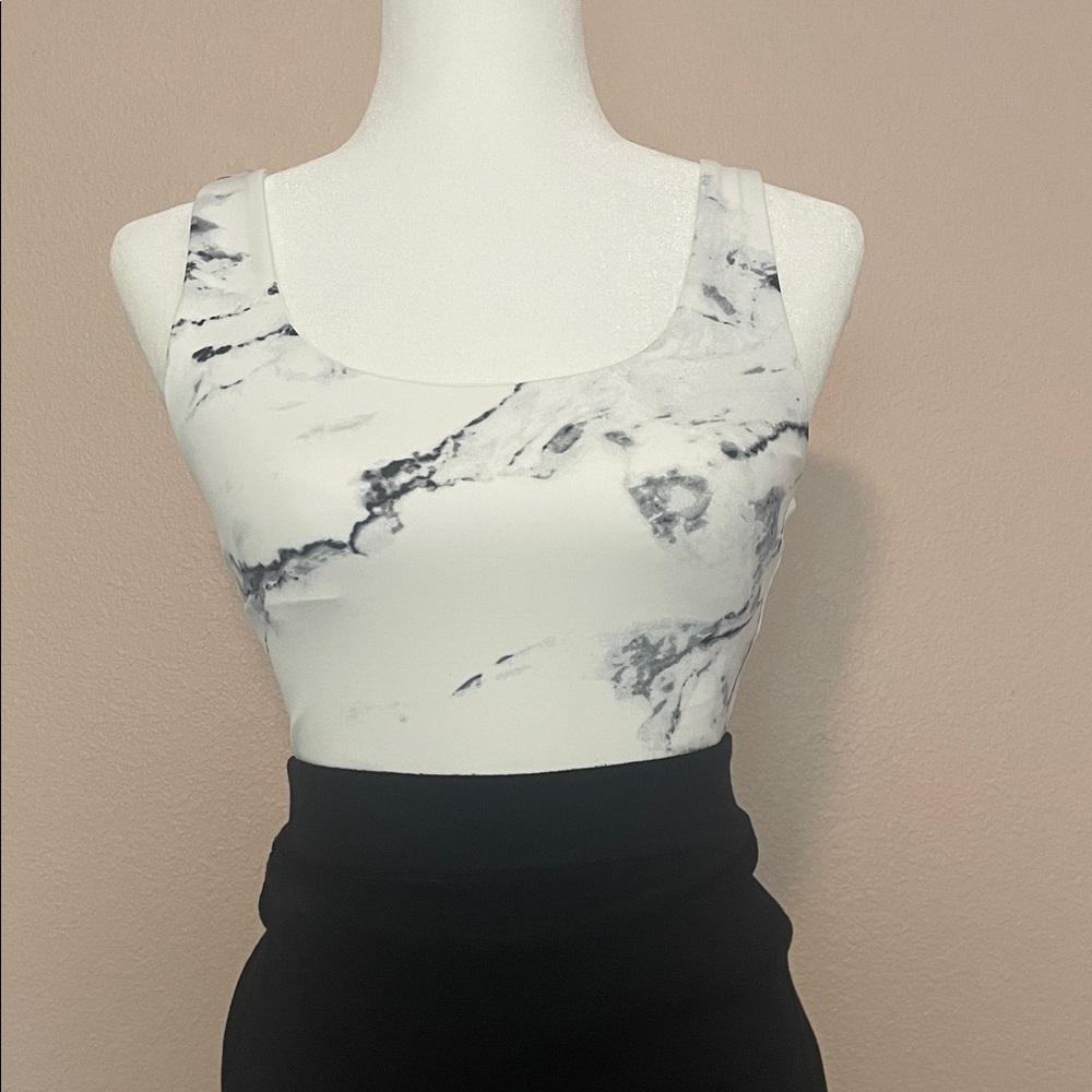 Express Black and White‎ Marble Tank Top